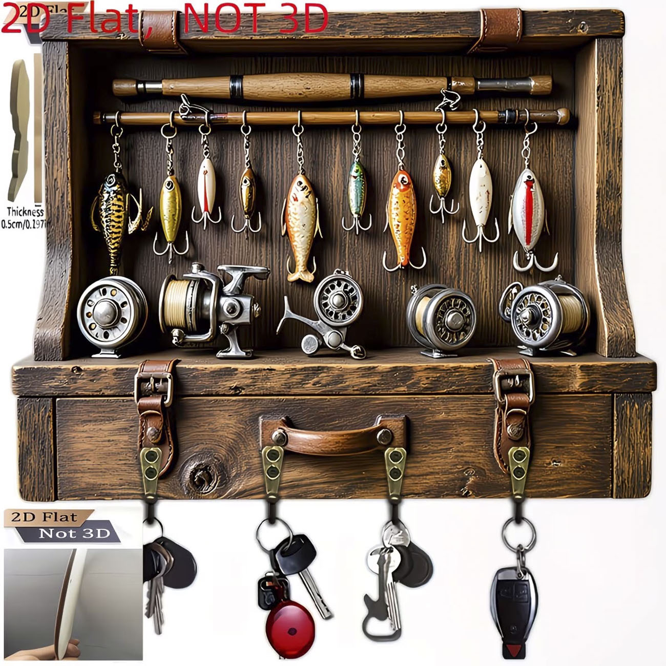 Vintage Fishing Lure Key Hange - Fishing Rod Combo review and price