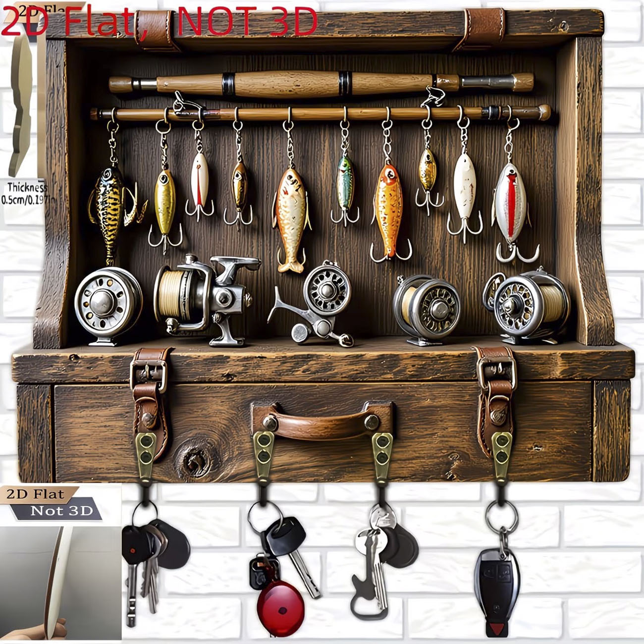 Vintage Fishing Lure Key Hange - Fishing Rod Combo review and price