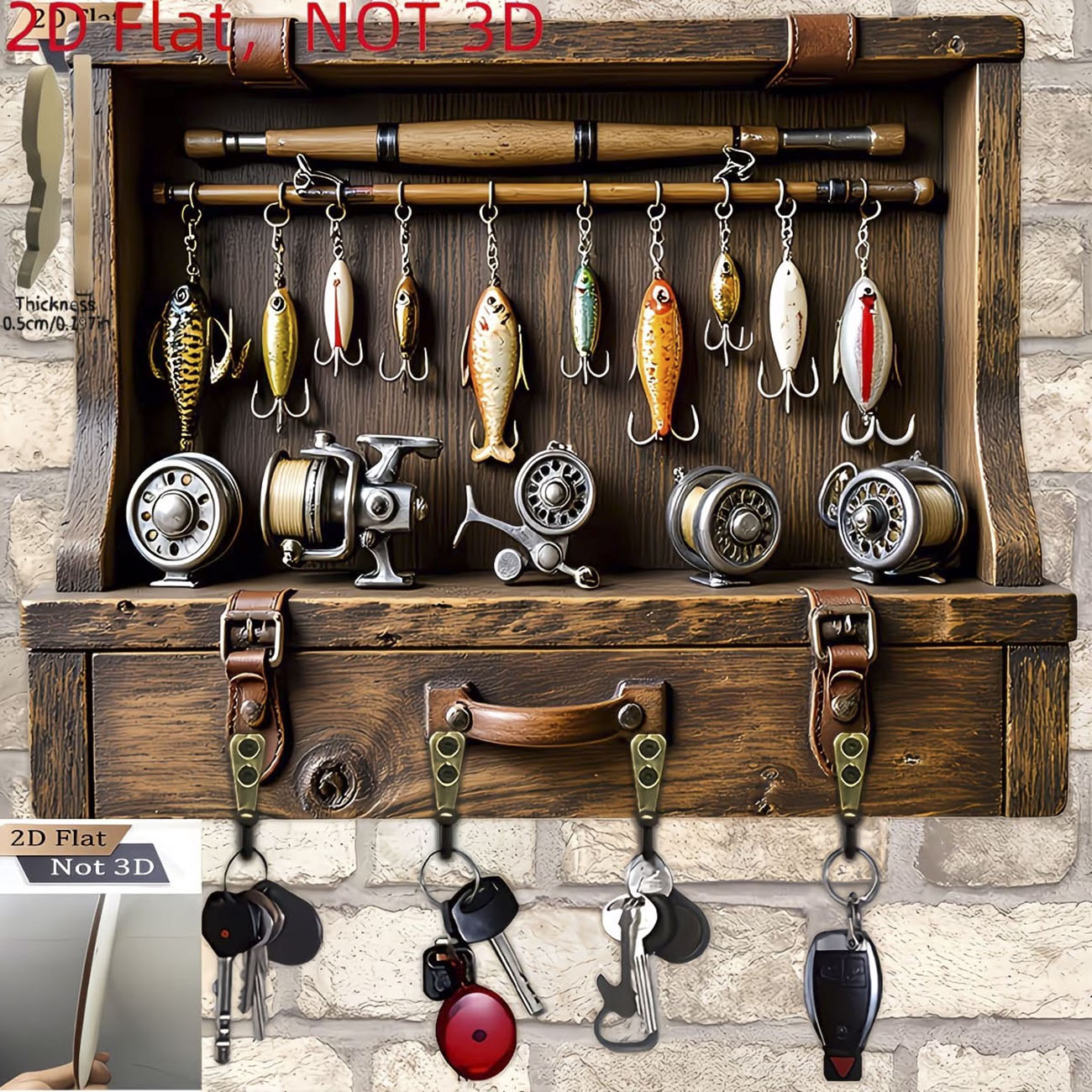 Vintage Fishing Lure Key Hange - Fishing Rod Combo review and price